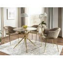 Стол обеденный SIGNAL AZALIA Ceramic белый/золотой 90